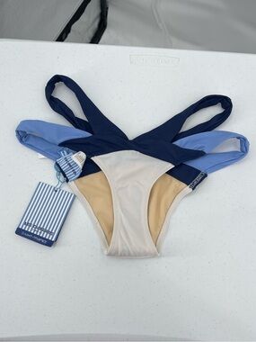 Les Canebiers NWT blue white bikini bottom